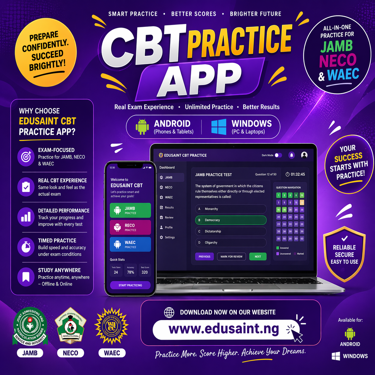 Why EduSaint CBT Practice App – Stands Out